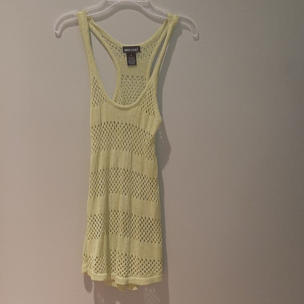 Lime mesh Tank Top